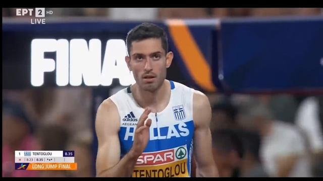 Χρυσό μετάλλιο για τον Μίλτο Τεντόγλου στο Ευρωπαϊκό Πρωτάθλημα Στίβου με άλμα στα 8.52 ! смотреть онлайн