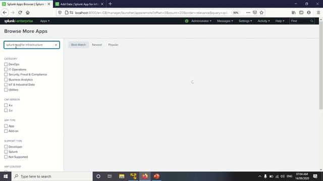 Process to configure Splunk App For Infrastructure with Kali Linux operating system смотреть онлайн