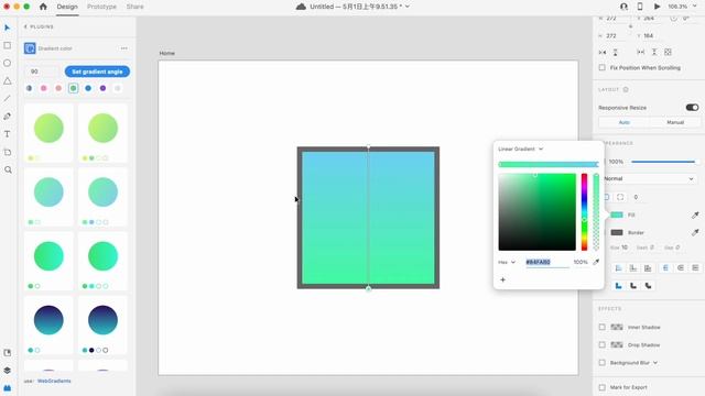 Gradient color plugin for Adobe XD смотреть онлайн