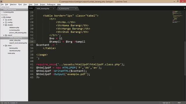 Membuat Report (Laporan) PDF dengan html2pdf dan PHP Mysqli OOP (9) смотреть онлайн
