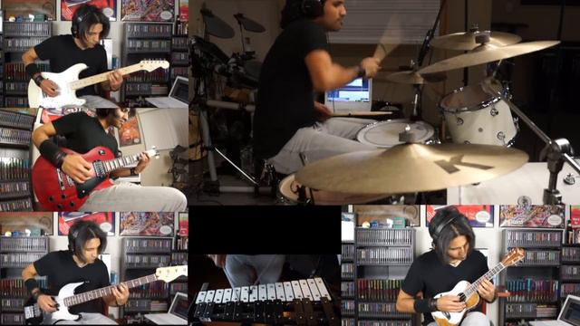 Super Mario Bros. 3 Underground Theme Meets Serge (on Guitar Bass Ukulele Drums and More) смотреть онлайн