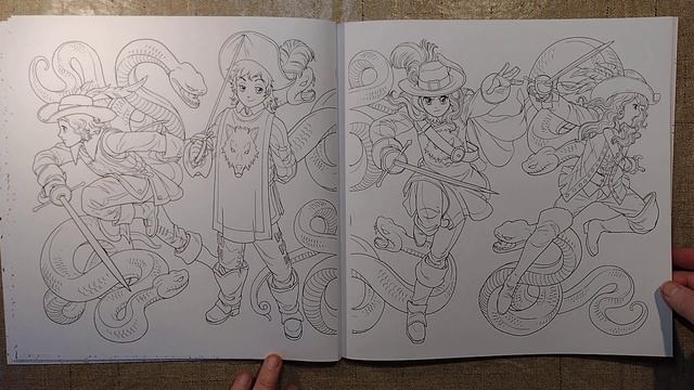 Manga Coloring Book Flip Through by Juan and Santiago Calle / Adult Coloring / Doodle Robot смотреть онлайн