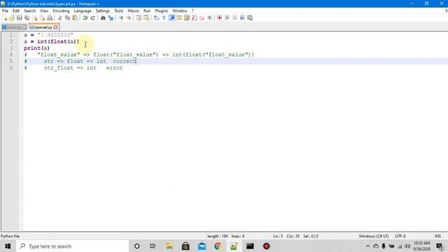 Python tutorial 5 - TypeCasting in Python 3 (Latest Video) смотреть онлайн