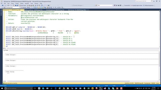 SDU Tools 07 Previous Non Whitespace Character in T-SQL смотреть онлайн