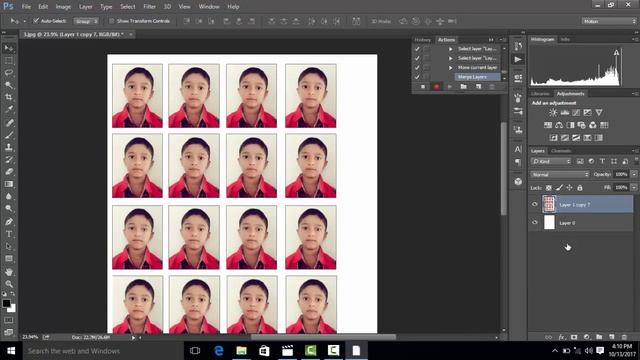 How to create passport size photo in Adobe Photoshop CC 2017 ( One Click) by action command смотреть онлайн