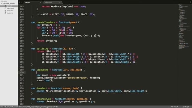 Создаем игру Space Invaders на HTML5 - 9 - Добавляем звук смотреть онлайн