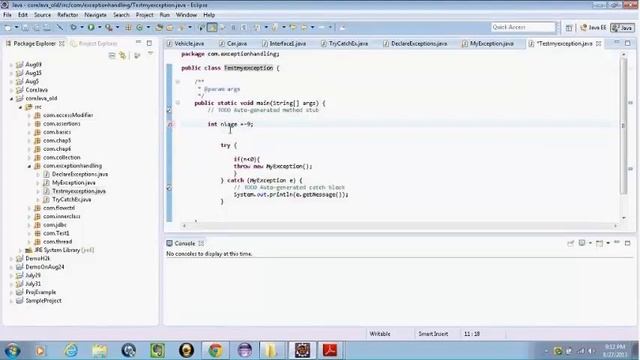 Java Exception Handling / Mutli Threading / Java online Tutioral смотреть онлайн