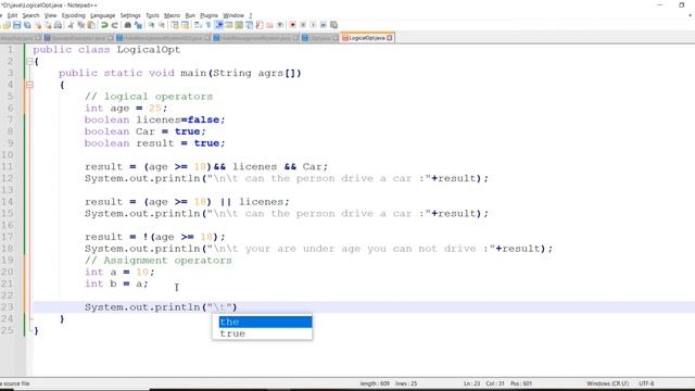 Logical and Assignment operators in java смотреть онлайн