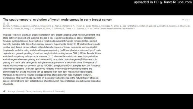 Early breast cancer : Lymph node spread смотреть онлайн