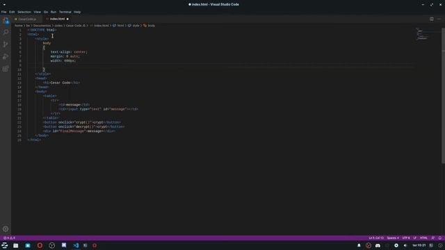 Cesar Code in JavaScript смотреть онлайн