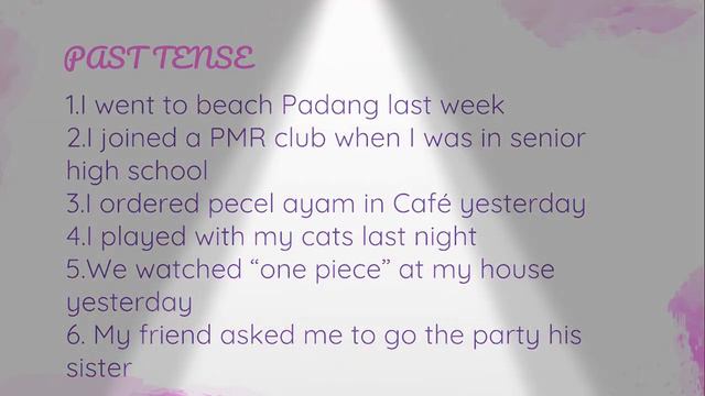 My activities using simple past tense, present tense and perfect tense смотреть онлайн