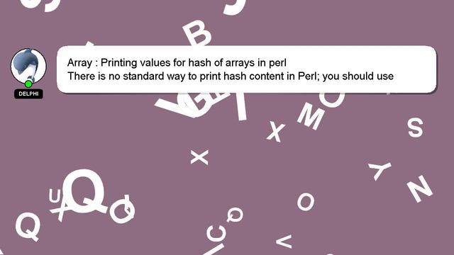 Array : Printing values for hash of arrays in perl смотреть онлайн