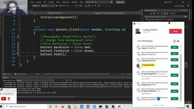 C# Windows Login Form Using Textbox & Button Widget in Visual Studio 2022 [LIVE CODING SESSION] смотреть онлайн