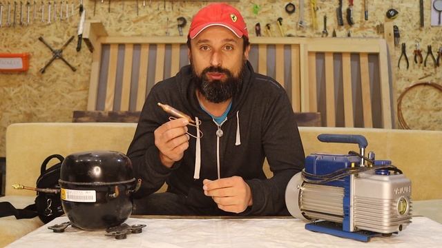 Вакуумирование холодильника. Вакуумный насос. Вакуумирование компрессором. Ремонт холодильника смотреть онлайн