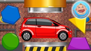 Погрузчик с завода машинок поможет - Учить геометрические фигуры -  развивающее видео