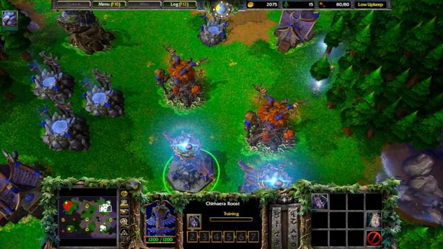 Warcraft 3 Reforged Night Elf vs easy AI смотреть онлайн