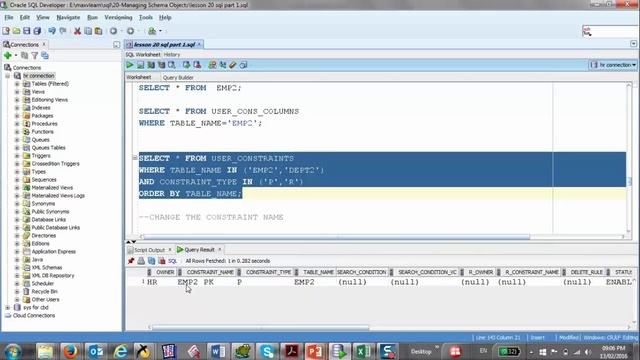 086-Oracle SQL 12c: Managing constraints Part 2 смотреть онлайн