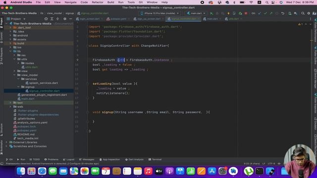 Part-9 Sign Up Registered Data in Firebase || Flutter Firebase Social Media Application смотреть онлайн