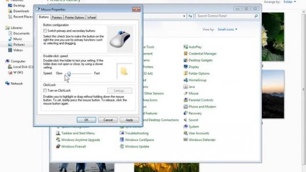Windows 7 - Adjust Double Click Speed for your Cursor and Mouse - Happy Clicking!