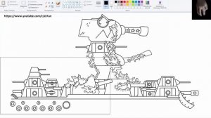 Как нарисовать Танк Разбитый КВ-44 - Мультики про танки