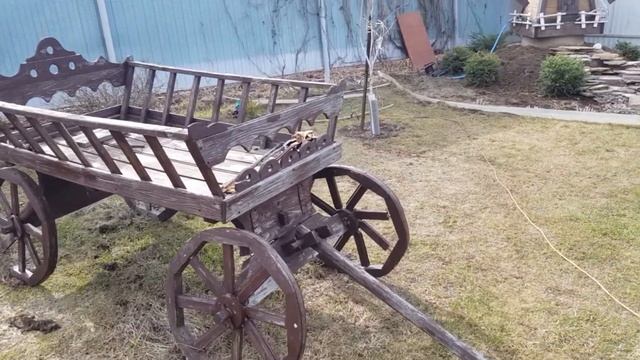 Ландшафтный дизайн участка: мельница, мостик, прудик, декоративная тележка. смотреть онлайн