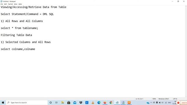 BCA Sem - 3 RDBMS using ORACLE - Select - SQL Command смотреть онлайн