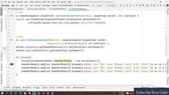 Food App in Android studio tutorial| Home Fragment Design| part 9 смотреть онлайн