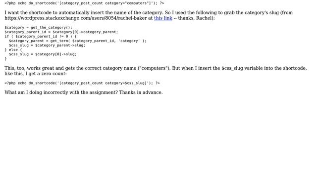 Wordpress: Substite Category Slug in a Shortcode смотреть онлайн