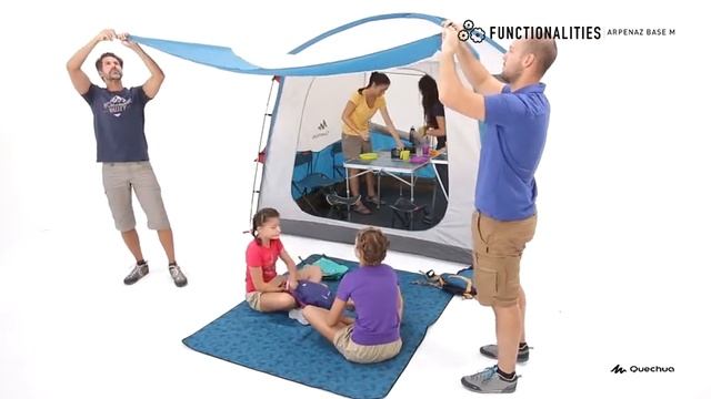 ТЕНТ С ДВЕРЦАМИ ДЛЯ КЕМПИНГА 8 МЕСТ SPF30 QUECHUA смотреть онлайн