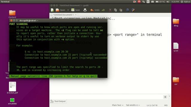 Netcat/nc open ports scanning смотреть онлайн