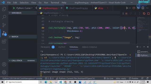 OpenCv Python with Image in Bangla part 10 Drawing Different shape on image смотреть онлайн