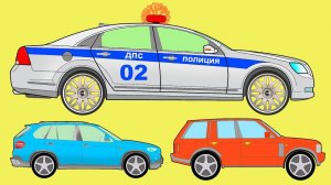 ПОЛИЦЕЙСКАЯ машинка задерживает НАРУШИТЕЛЯ. Собираем машинку из разных Деталей