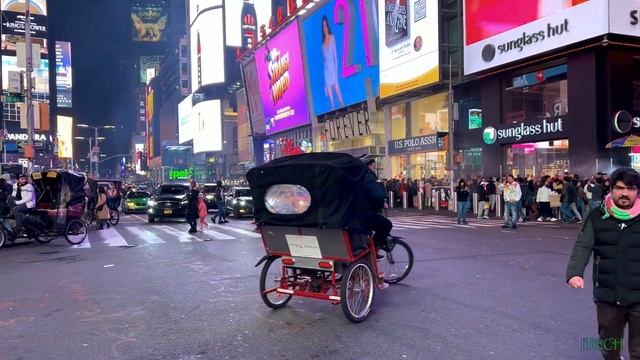 Best Times Square Virtual Tour, New York USA 4K - UHD смотреть онлайн