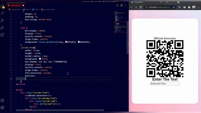 qr code generator using javascript | qr code generator in html, css and js | QR Code generator app смотреть онлайн