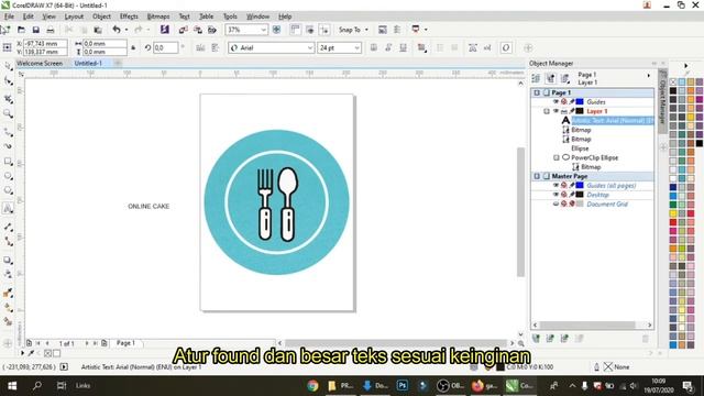 cara membuat logo jualan online di CorelDraw X7 смотреть онлайн