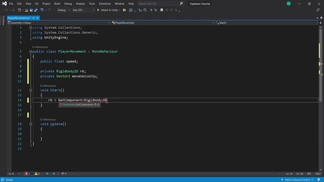 UNITY 2D TOPDOWN MOVEMENT EASY TUTORIAL смотреть онлайн
