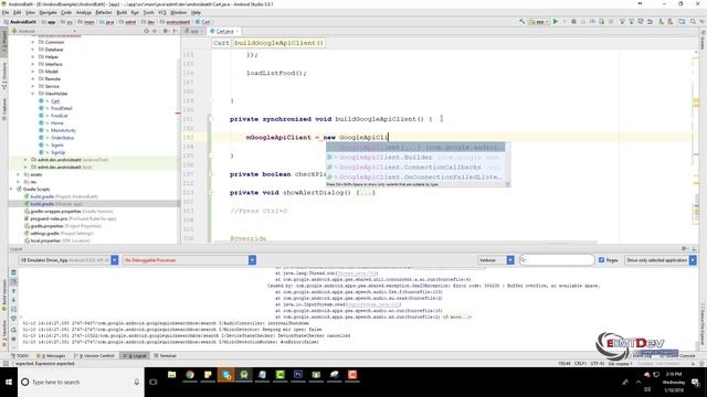 Android Development Tutorial - Order Food App Part 36 Intergrated Google Services API смотреть онлайн