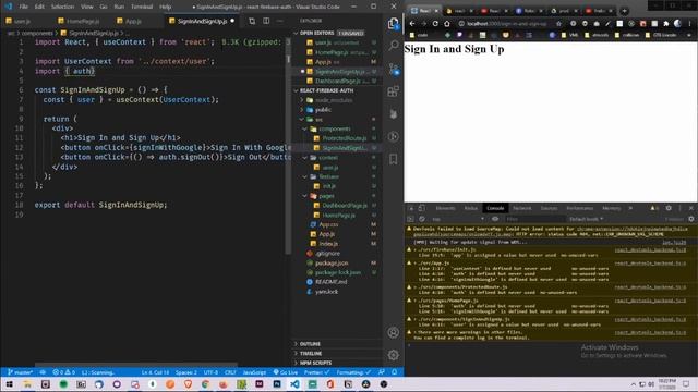 React Firebase Authentication Login/Sign Up #6 смотреть онлайн