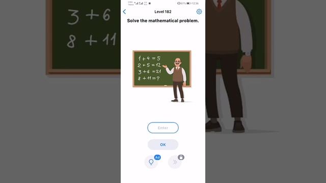 Easy game Level 182 solve the mathematical problem. Walkthrough solution смотреть онлайн