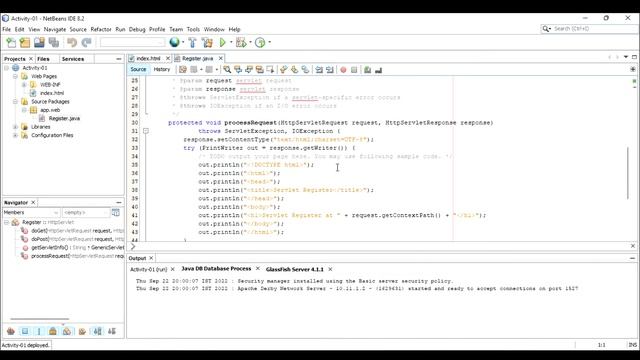 Activity 01: Building a basic Java Servlet page смотреть онлайн