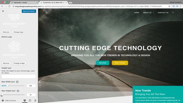 Wordpress ocean wp theme Customizer tour & website logo смотреть онлайн