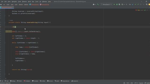 Reverse String with Java + explained and debugging смотреть онлайн