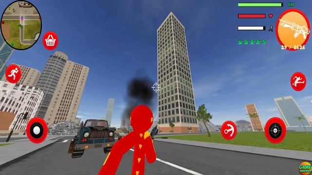 Crazy Iron Stickman Rope Hero Game Superhero Led Stickman смотреть онлайн