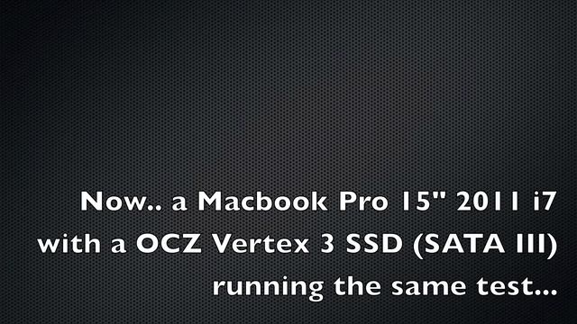 Macbook Pro 15" 2011 OCZ Vertex 3 benchmark - fastest SSD ever (watch in HD) смотреть онлайн