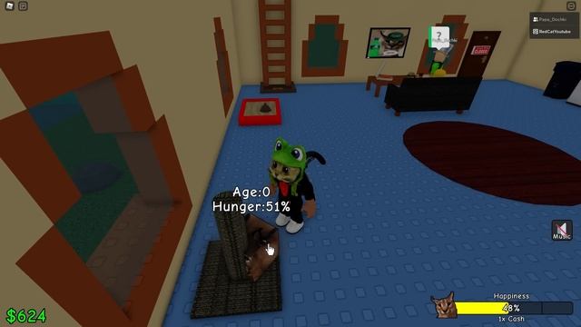 Папа и Дочки завел Шлёпу. Помогаю ему его развивать в роблокс | Raise a floppa 2 roblox | Выживание смотреть онлайн