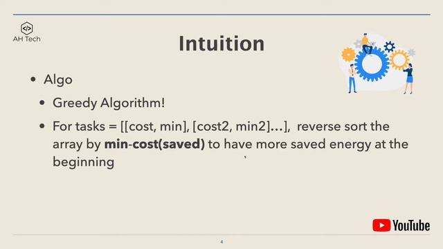 LeetCode 1665. Minimum Initial Energy to Finish Tasks | Visualization | Python смотреть онлайн