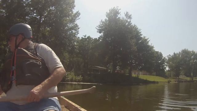 Trying New Plywood Canoe With Grandson