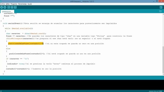 Función Arduino isWhitespace() смотреть онлайн