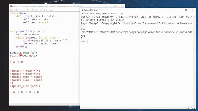 Node Class for a Linked List with Object Oriented Python смотреть онлайн