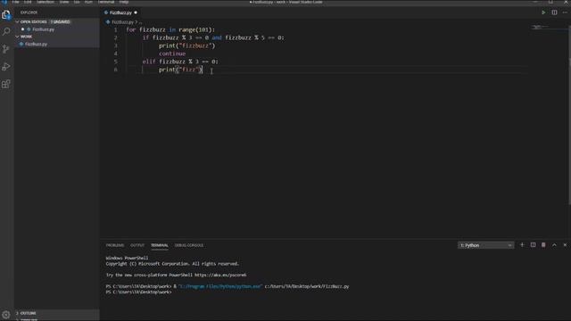 FizzBuzz program using Python смотреть онлайн